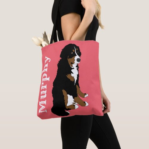 Customizable Bernese Mountain Dog Tote Bag