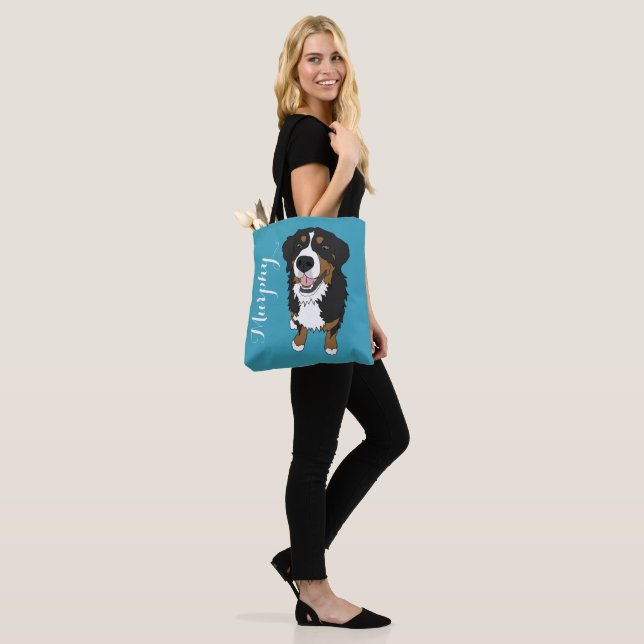 Customizable Bernese Mountain Dog  Tote Bag (On Model)