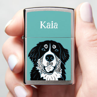 Customizable Bernese Mountain Dog Zippo Lighter