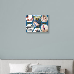 Customizable 'Best Dad Since' Canvas Photo Tile