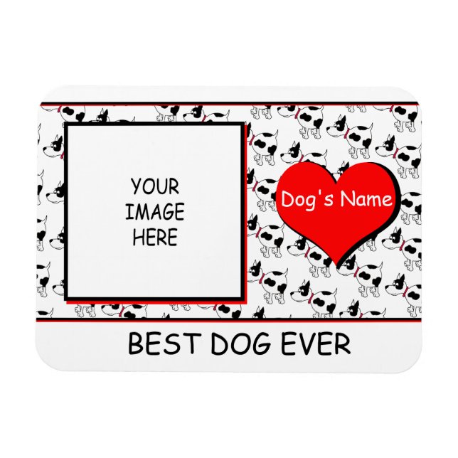 Customizable Best Dog Ever Pet  Magnet (Horizontal)