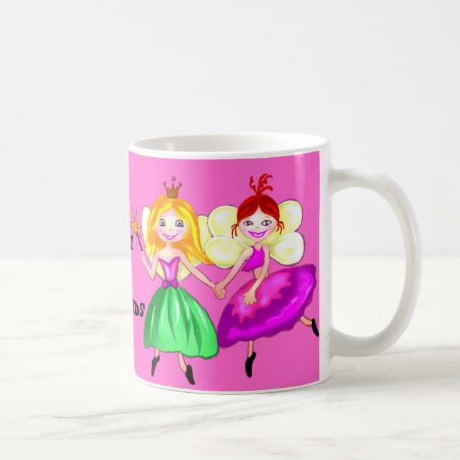 Customizable Best friends princess fairy Coffee Mug (Right)