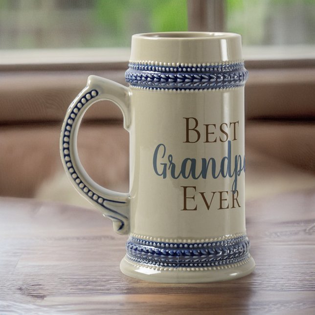 CUSTOMIZABLE Best Grandpa, Gramps, Papa, Ever, etc Beer Stein (Best Grandpa, Gramps, Papa, Ever, etc Beer Stein)