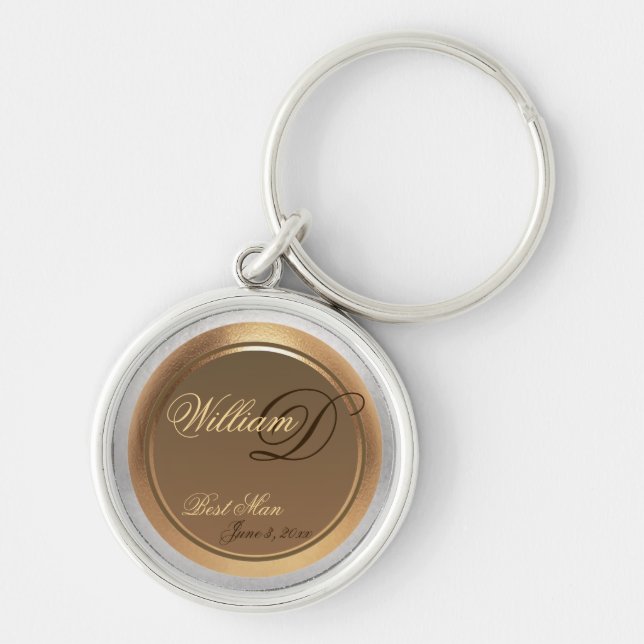 Customizable Best Man Keepsake Keychain (Front)