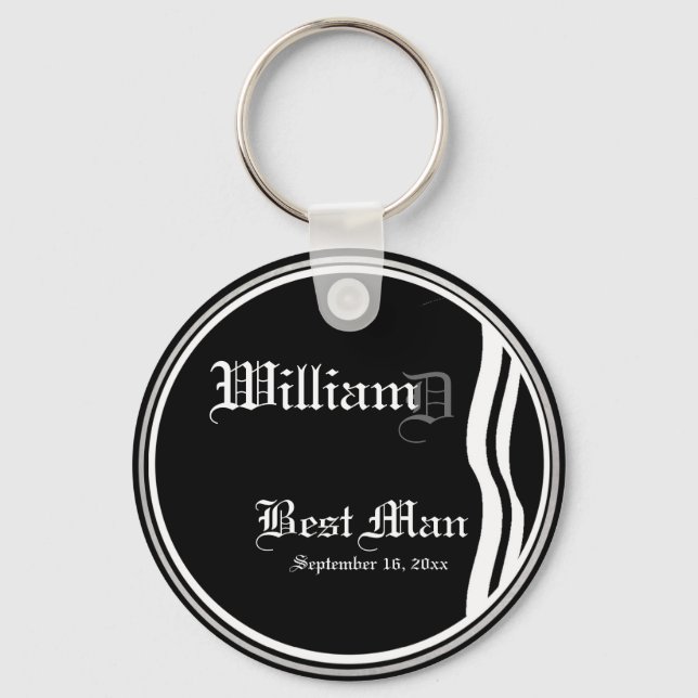 Customizable Best Mans Keepsake Keychain (Front)