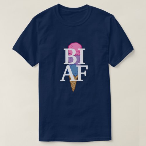 Customizable Bi Pride Flag Ice Cream  Sorbet  T_Shirt