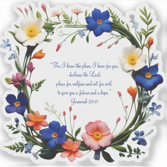 Customizable Bibe Verse Custom-Cut Vinyl Sticker (Front)