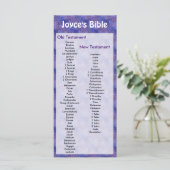 Customizable Bible Bookmark Purple Flowers (Standing Front)