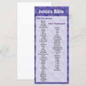 Customizable Bible Bookmark Purple Flowers (Front/Back)