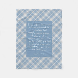 Customizable Bible Verse Isaiah 41:10, 13 Fleece Blanket