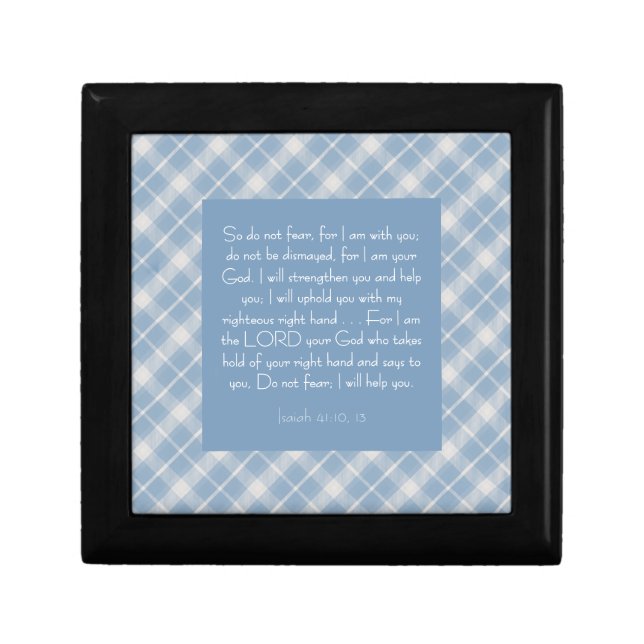 Customizable Bible Verse Isaiah 41:10, 13  Gift Box (Front)