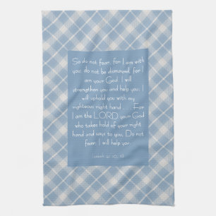 Customizable Bible Verse Isaiah 41:10, 13 Kitchen Towel