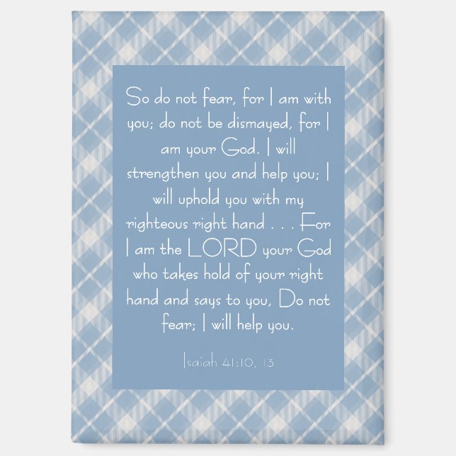 Customizable Bible Verse Isaiah 41:10, 13  Magnet (Front)