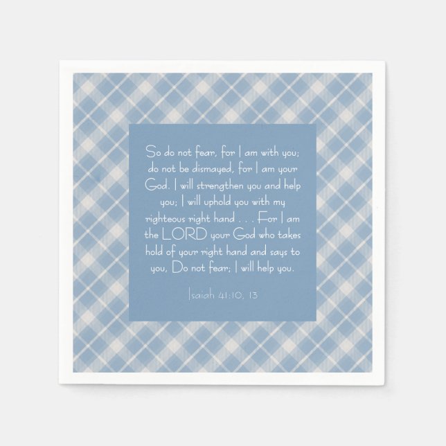 Customizable Bible Verse Isaiah 41:10, 13  Napkins (Front)