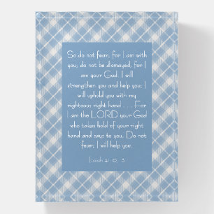 Customizable Bible Verse Isaiah 41:10, 13  Paperweight