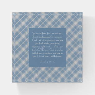 Customizable Bible Verse Isaiah 41:10, 13  Paperweight