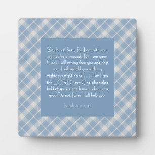 Customizable Bible Verse Isaiah 41:10, 13 Plaque