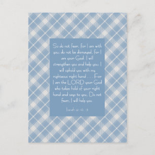 Customizable Bible Verse Isaiah 41:10, 13 Postcard