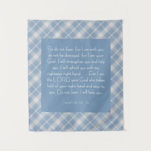 Customizable Bible Verse Isaiah 41:10, 13 Tapestry