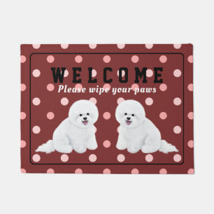 Customizable Bichon Frise Doormat