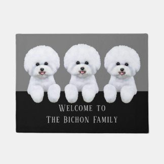 Customizable Bichon Frise Doormat