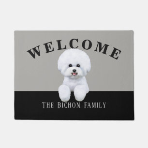 Customizable Bichon Frise Doormat