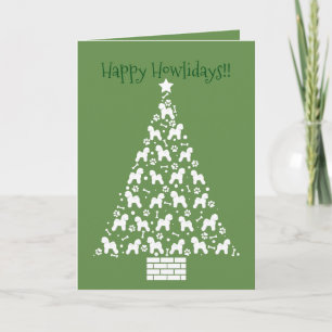 Customizable Bichon Frise Holiday Card