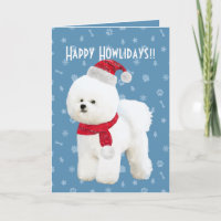 Customizable Bichon Frise Holiday Card