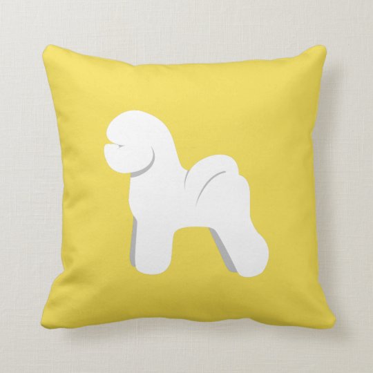 bichon frise shaped pillow