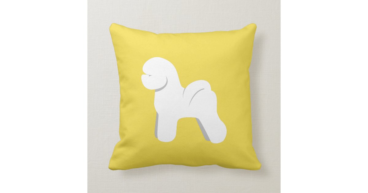 bichon frise shaped pillow