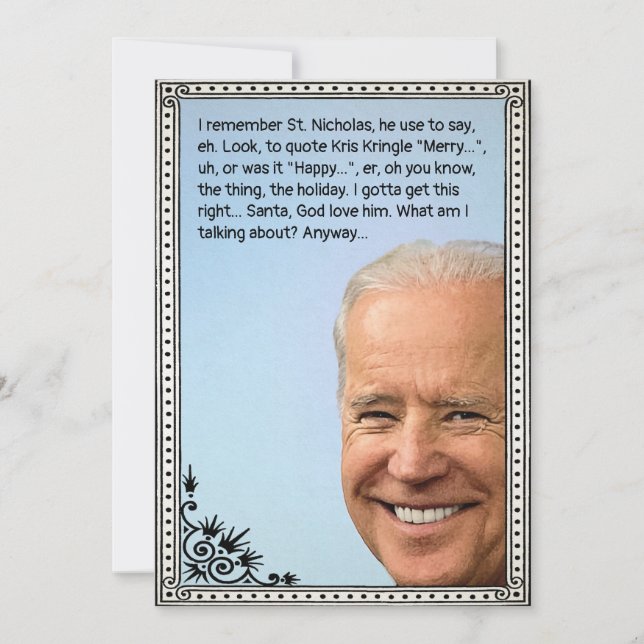 Customizable Biden Holiday Card (Front)
