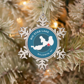 Customizable Big Star Lake Ornament