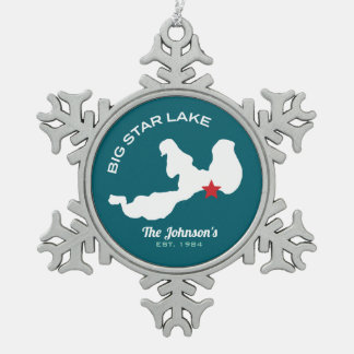 Customizable Big Star Lake Ornament