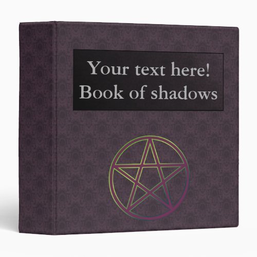 Customizable binderbook of shadows binder