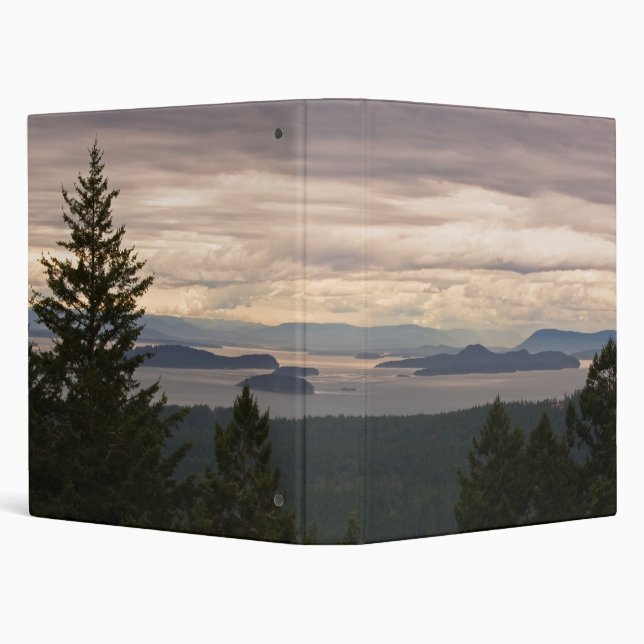 Customizable Binder: San Juan Islands Pano 3 Ring Binder (Background)
