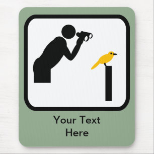 Customizable Birder / Bird Watcher Logo Mouse Pad