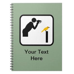 Customizable Birder / Bird Watcher Logo Notebook