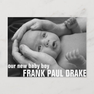 Customizable Birth Annoucement 2 Announcement Postcard