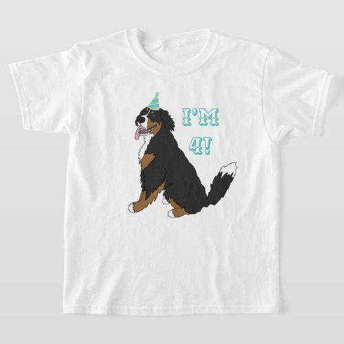 Customizable Birthday Age Bernese Mountain Dog  T_Shirt
