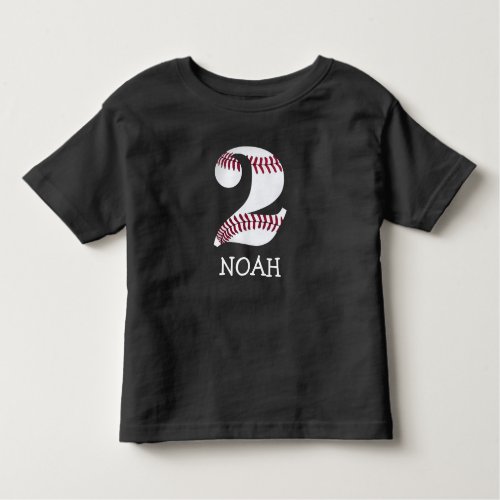 Customizable birthday baseball shirt for 2 yr old