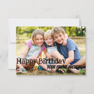 Customizable Birthday Card 1 Photo
