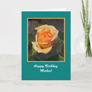 Customizable Birthday Card, Dreaming Spires Rose Card
