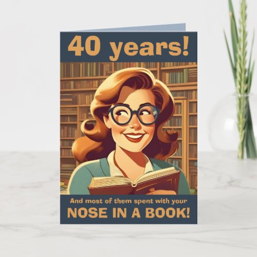 Customizable Birthday Card for BOOK LOVER