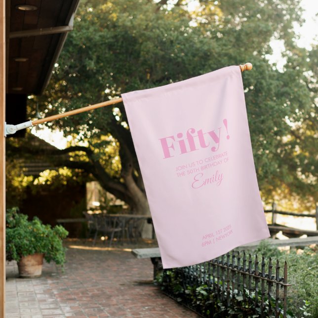 Customizable Birthday Celebration Banner House Flag (In SItu)