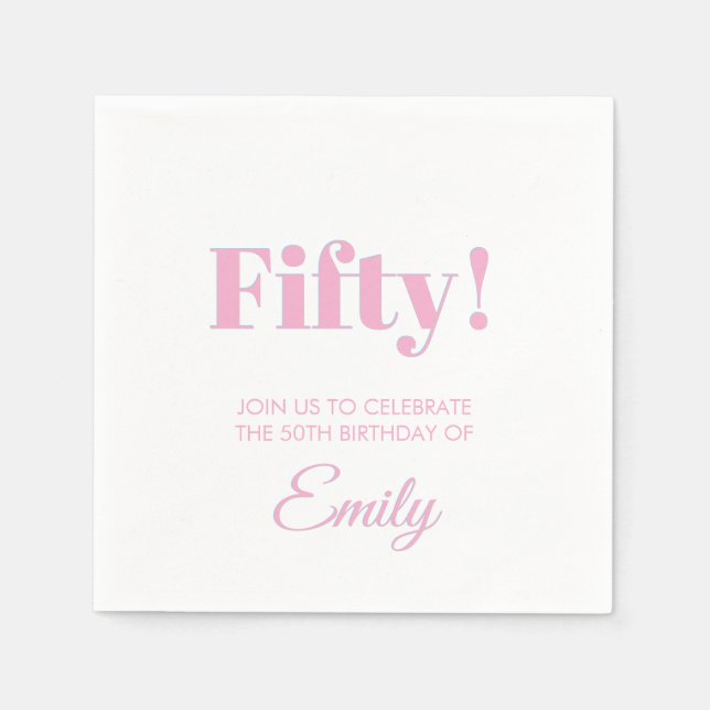 Customizable Birthday Celebration Napkins (Front)