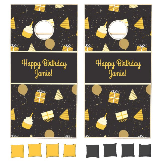 Customizable Birthday Cornhole Set (Set)