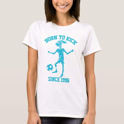 Customizable Birthday female soccer tees