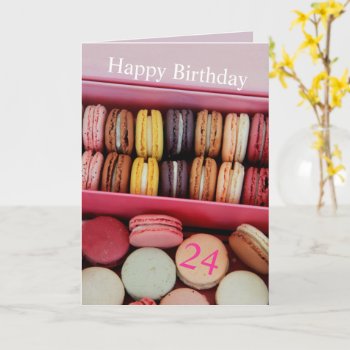 Customizable Birthday French Macaron Card by studioportosabbia at Zazzle