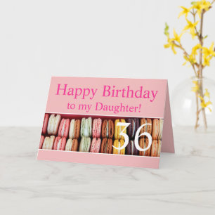 Customizable Birthday French macaron Card
