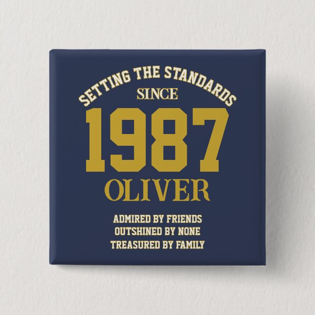 Customizable Birthday gift Button (Front)